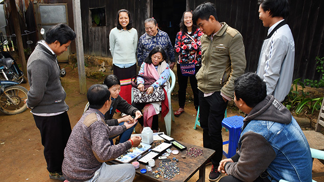 Visit with a trader near Bernard-Myo in northern Mogok