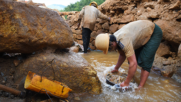 Sapphire mining in western Mogok