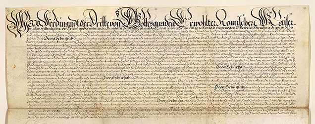 Figure 6. Emperor Ferdinand III’s privilege for Georg Schürstab, 1653. Courtesy of the Germanic National Museum in Nuremberg (see footnote 3).