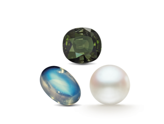 pearl, alexandrite, moon stone, june birthstone, june birthday, june gemstone