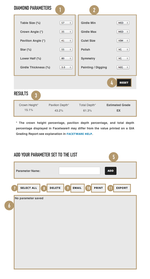 Facetware Interface