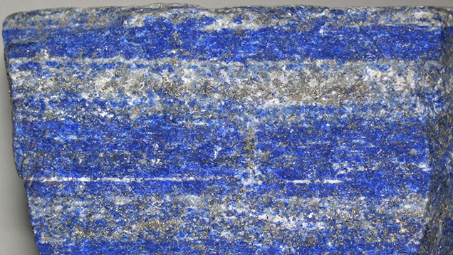 Lazurite present in a banded metamorphic gneiss from Badakhshan