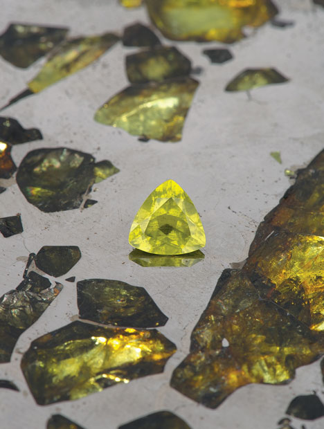 Pallasite Peridot Faceted