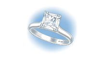 Setting a Princess-cut Center Stone in a Platinum Mounting with V-Prongs